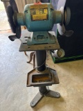 Bench grinder with stand
