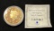 2014 Replica of 1849C Open Wreath Dollar - Cu layered in 24k Gold