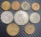 A Collection of 9 Mexican Coins