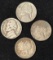 Lot of 5 Nickels - 1939, 1941, 1954, 1958 and 1964