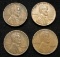 Lot of 4 Wheat Pennies - 1941D, 1942, 1947D and 1953D