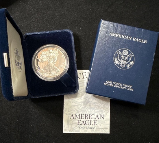 2003-W American Silver Eagle Proof $1 w/ Box and COA