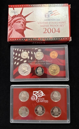 2004-S - US Silver Proof Set - 11 Coins with OGP and COA