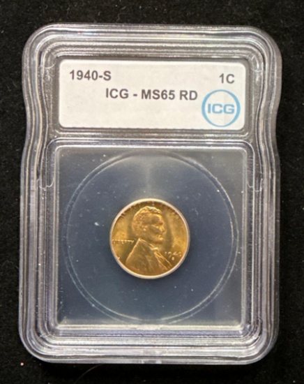 1940-S Penny - ICG - MS65RD