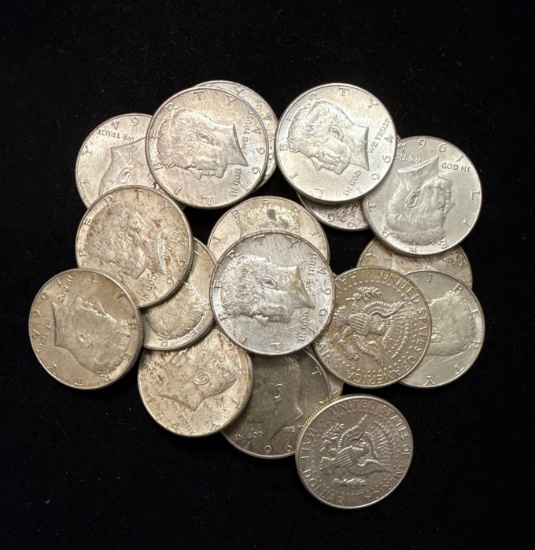 $10 Face Value (20) - 90% Silver 1964 Kennedy Half Dollars