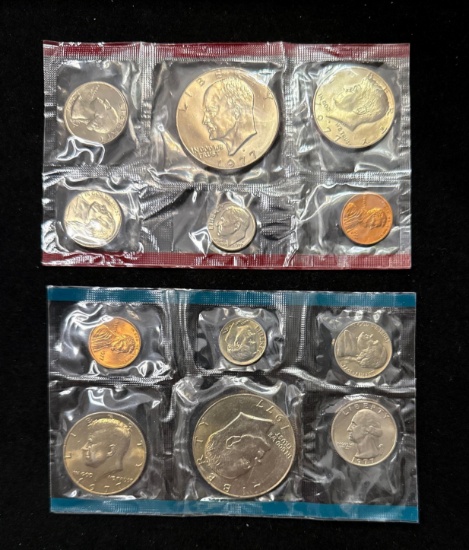 1977 US Uncirculated D & P Mint Sets - 12 Coins Total