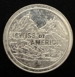Vintage Swiss of American 1 oz .999 Silver Round - Mountains