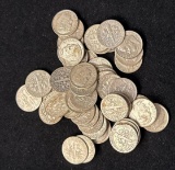 $5 Face Value (50) - 90% Silver Roosevelt Dimes