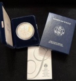 2004-W American Silver Eagle Proof $1 w/ Box and COA