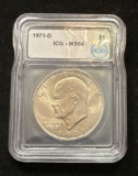 1971-D Eisenhower Dollar (Ike) - ICG MS64