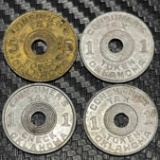 United States, 4 Tax Tokens, 1936 - 1941, Oklahoma