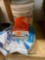 Salt crystals, expansion cement, nail plates