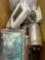 thermostats, compacitors and other misc items in box