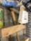 Tote with wood clamp and other various items