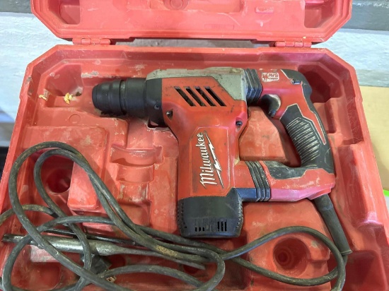 Milwaukee corded hammer drill in case