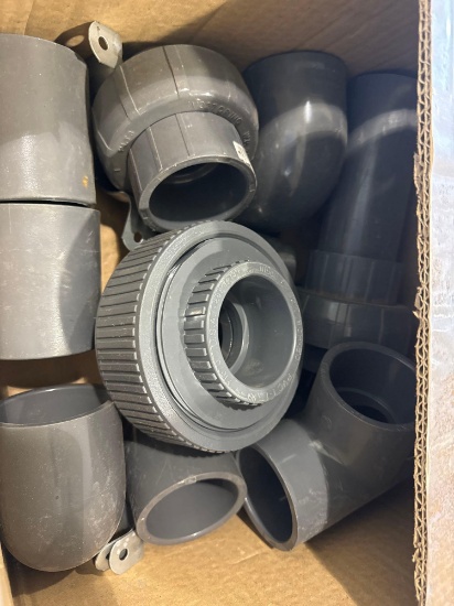 PVC fittings in box Measurement in photo