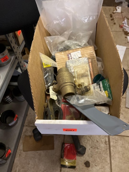 Ball valve, coil repair kit, and various plumbing fittings