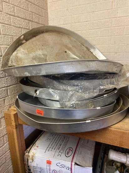 Various sizes of water heater pans