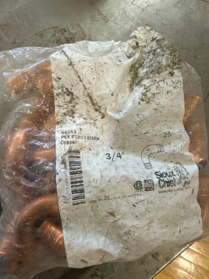PEX copper elbow fittings 3/4