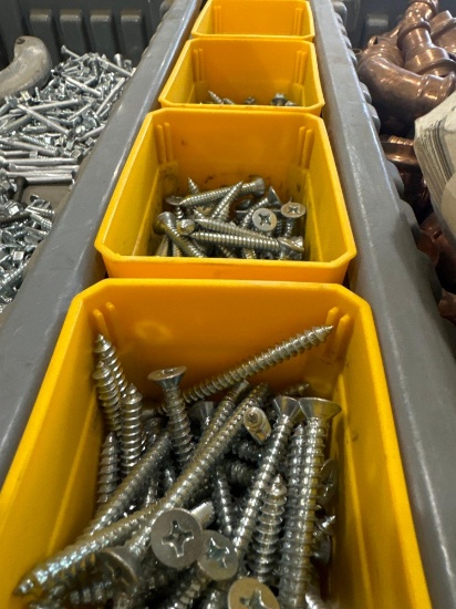 4 containers of screws