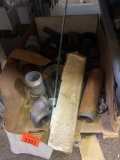 Various black pipe fittings and pipe