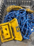 Drain cleaning glove, rope and drill bits