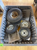 Sm tires with wheels in tote