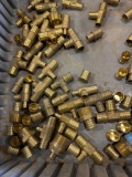 Tote with various brass/copper fittings