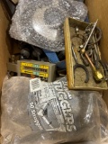Lot contains bag of snuggers, vacuum guage, gloves and other various items