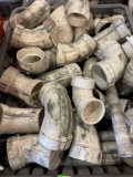 Tote with various PVC fittings