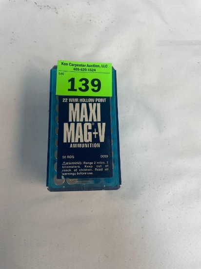 Maxi 22 magnum ammunition