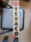 Metal Texaco sign vintage Hershey park carrousel tin milk glass bowl