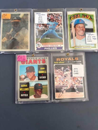 Baseball cards five count