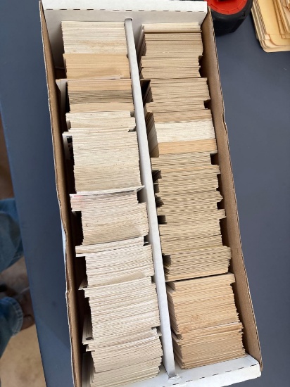 Basketball cards in a box