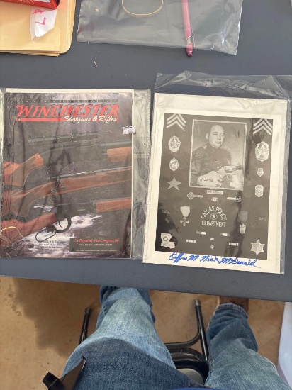 Signed autograph photo of Officer Nick McDonald who arrested Lee Harvey Oswald in November 22, 1962