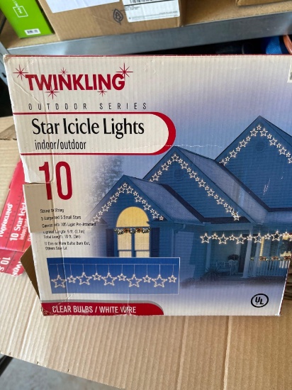 Box of star icicles lights