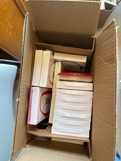 Box of transparent face masks