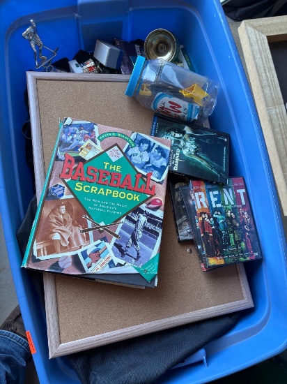 Tote with miscellaneous items