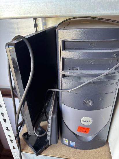 Dell computer with monitor and keyboard