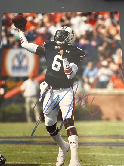 Football signed photos Landry Jones, Jim Brown, Justin Blackmon, Jeremy Johnson