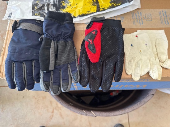 Gloves, three pairs