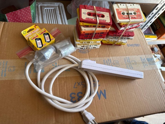 Electrical Strip, kids cassette tapes, rolls of film
