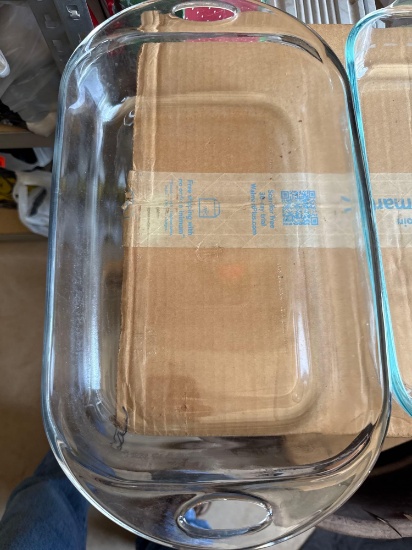 Pyrex pans and metal bread pan