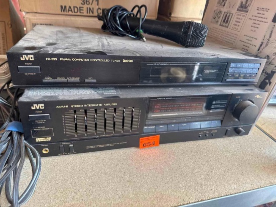 JVC fm/am tuner and amplifier with microphone