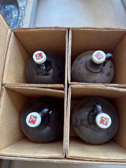 7 up gallon glass bottles in original box