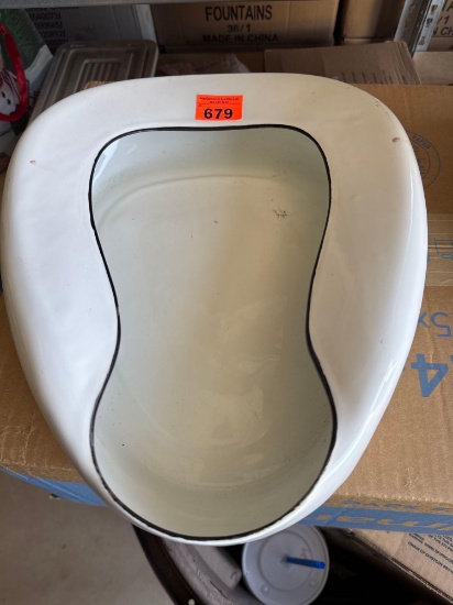 Vintage metal bed pan