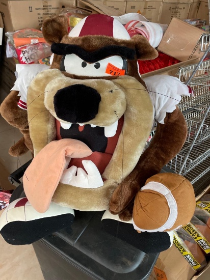 Looney Tunes stuffed Taz football player