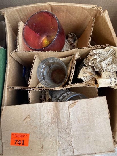 Glasses, oil lamp, and glass oil lamp tops