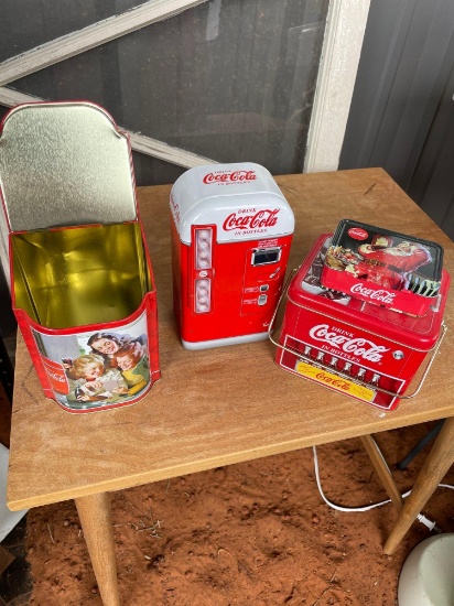 Coca Cola tin bins