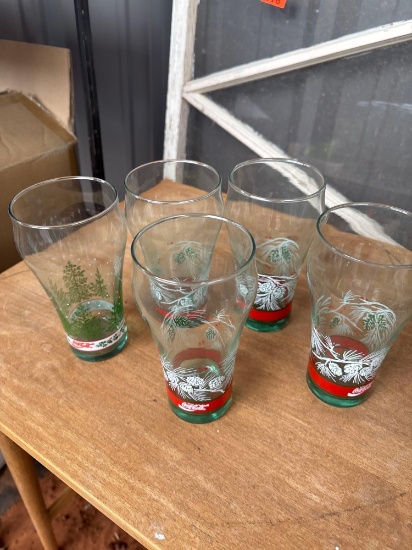 Coca Cola Christmas glasses